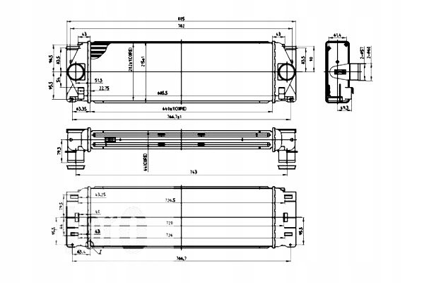 Радиатор интеркулер vw volkswagen crafter mercedes sprinter Оригинал