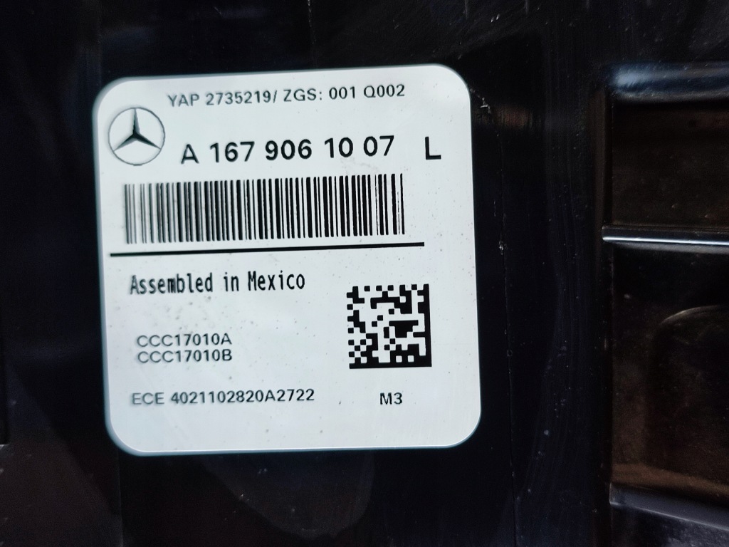 Mercedes gle w167 лампа задняя левая led a1679061007 с Разборки