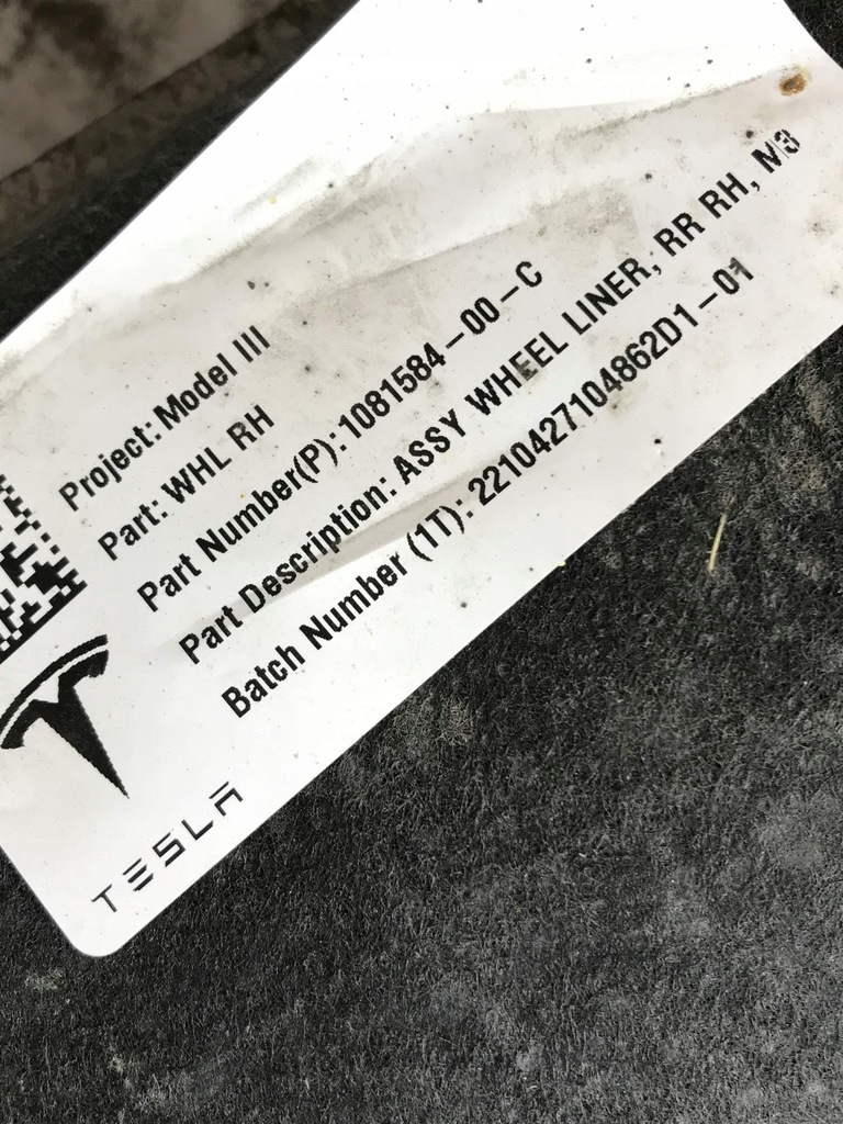 фото №7, Tesla model 3 подкрылок правое задняя 1081584-00-c