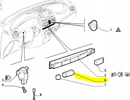 фото №8, Кнопка заглушка панелі fiat bravo оригінальний номер 71861861