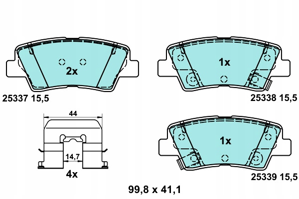 фото №13, Тормозные колодки ham. kia t. carens- ceed- optima- rio- soul- sportage 11- керамический