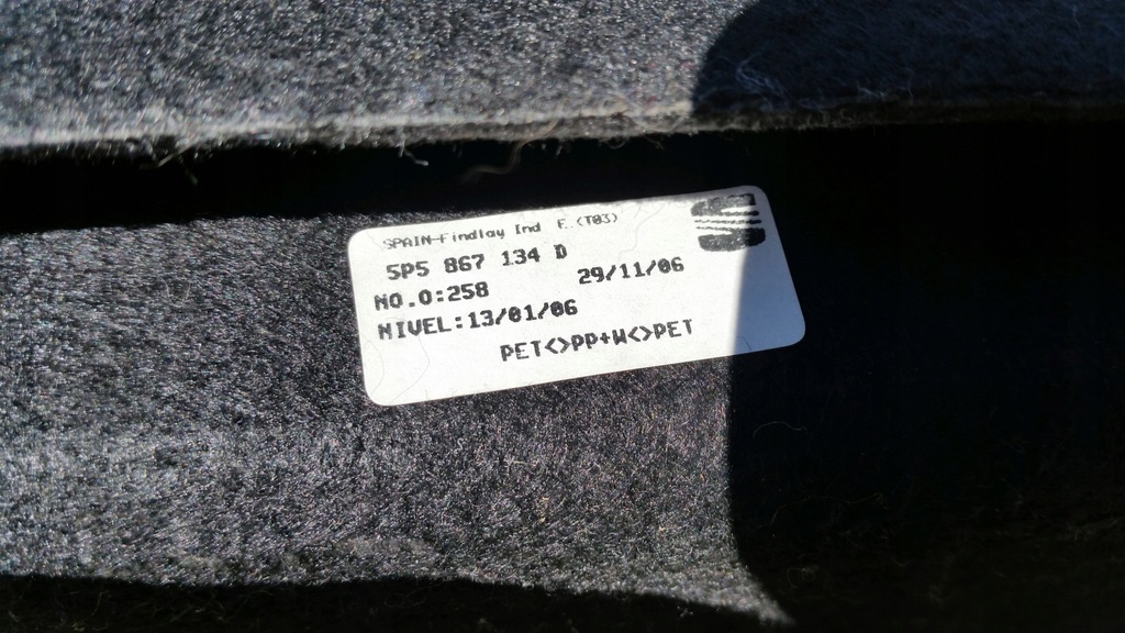 фото №6, Полка багажника бардачок 5p5867134 toledo iii