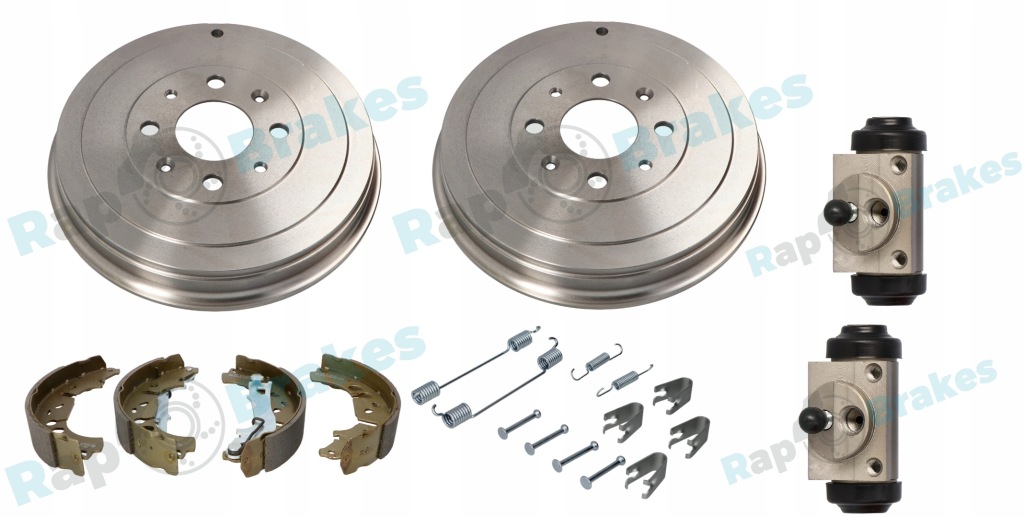 фото №1, Тормозные барабаны + тормозные колодки + пружины + цилиндрики fiat punto grande punto 1.3 d 1.4