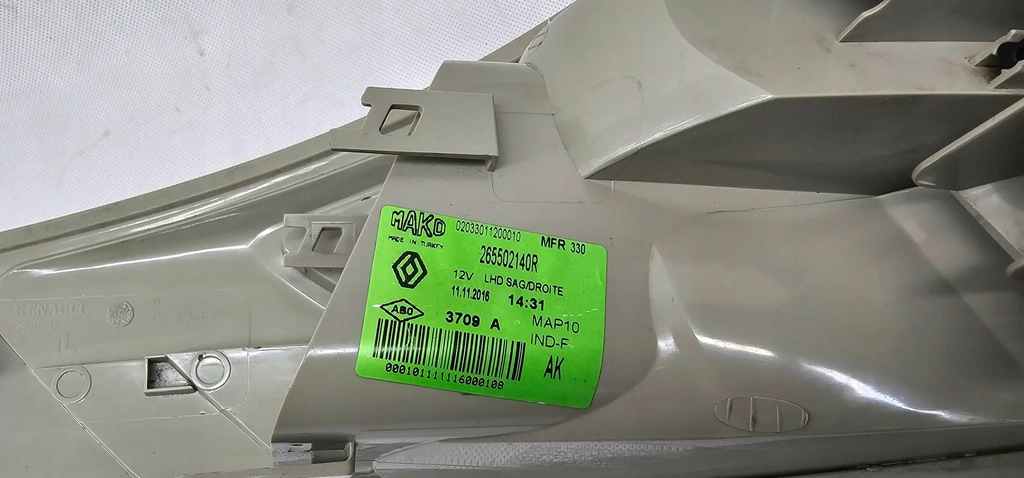 фото №6, Renault fluence lift лампа задняя задняя правая демонтаж fv 265502140r