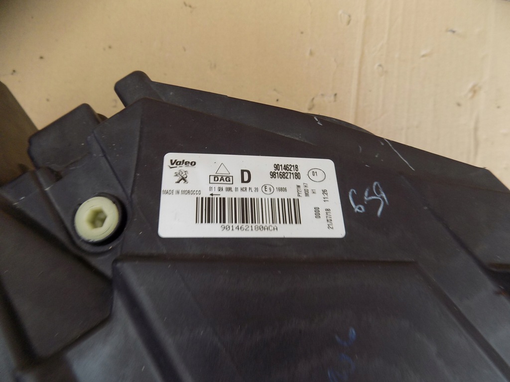 фото №6, Лампа правая перед правая передняя peugeot partner 4 rifter 9816827180 org.