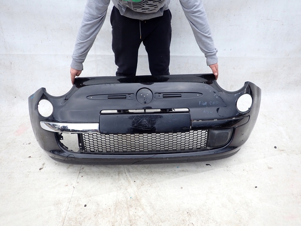 фото №13, Fiat 500 07-15 бампер перед передний
