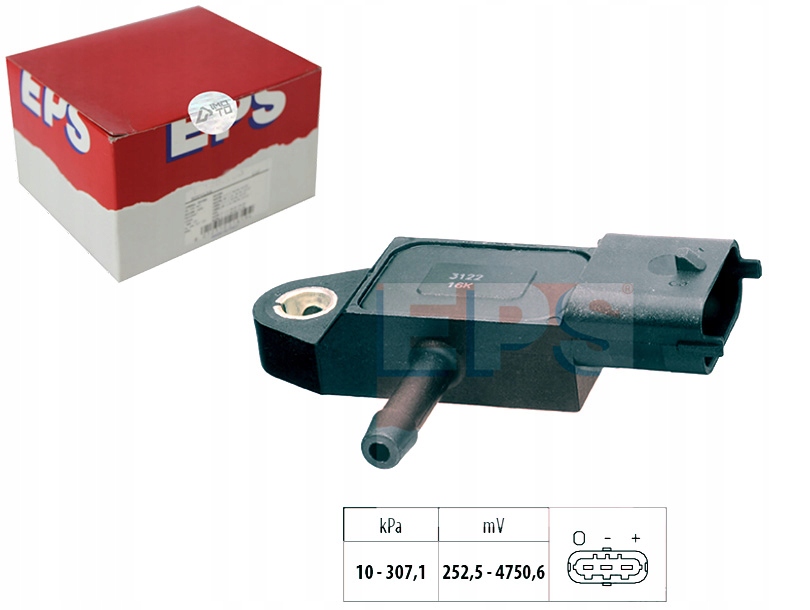 фото №1, Eps 1.993.348 датчик, давление выхлопных газов