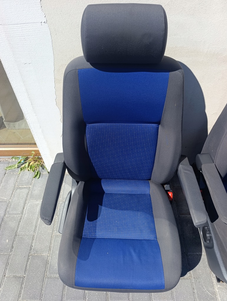 фото №13, Vw t5 t6 комплект сидінь передніх пасажир водій перед niebieskie