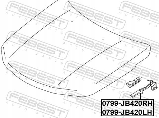 фото №3, Петля капот 0799-jb420rh febest