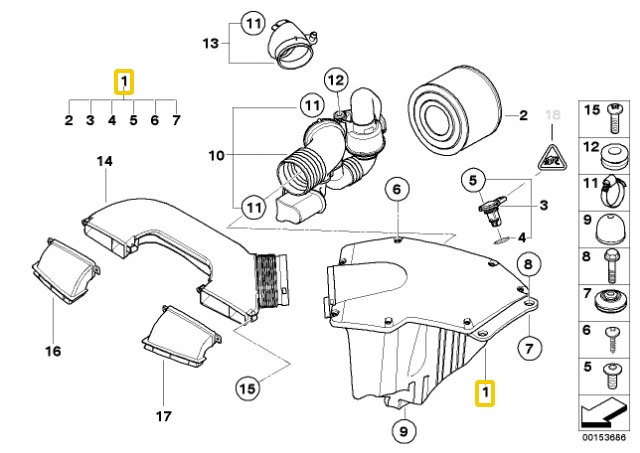 Контейнер фільтра повітря bmw e88 e82 e90 e91 оригінальний 13717555288 Київ