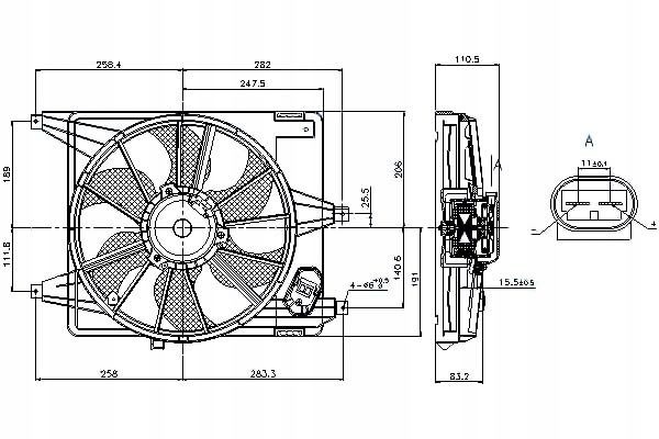 фото №2, Вентилятор радиатора dacia logan logan express log