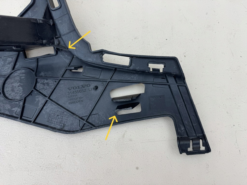 фото №12, Volvo s60 v60 18r- направляющая кронштейн бампера левый перед левая 31455652