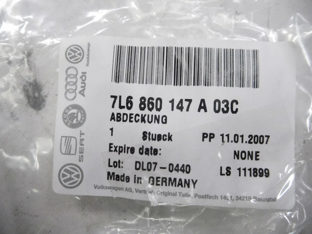 фото №6, Заглушка рейлінг vw touareg 05-12 7l6860147a