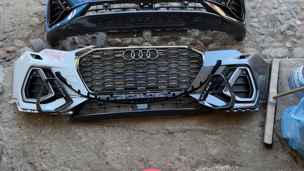 фото №10, Audi q3 83a бампер перед передний s-line решётка sq3 хром