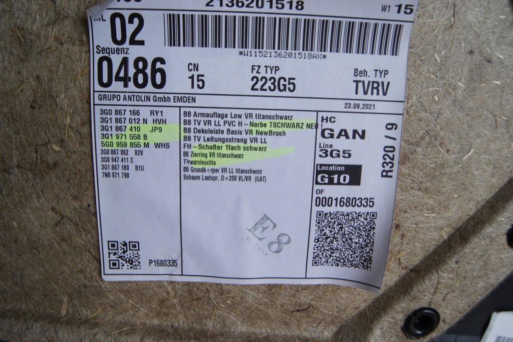 фото №8, Passat b8 оббивка двері правий перед 3g1867012n