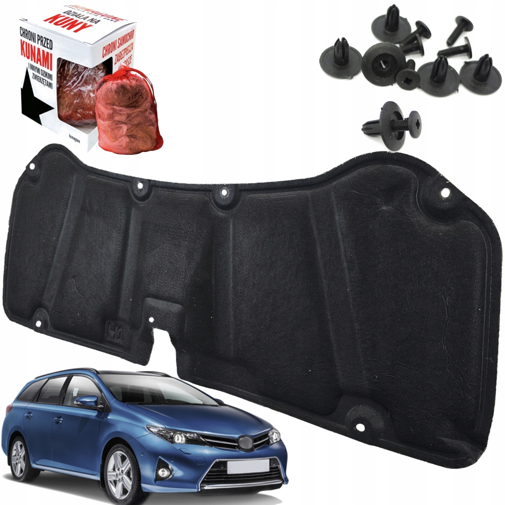 фото №1, Шумоізоляція капот ізоляція мат toyota auris ii 12-18 + odstraszacz кліпси