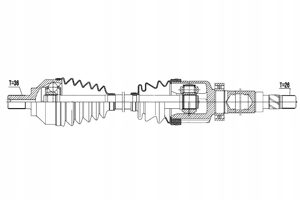 Купити Привідний вал ford focus 2 2.5st 05-12 права mtm