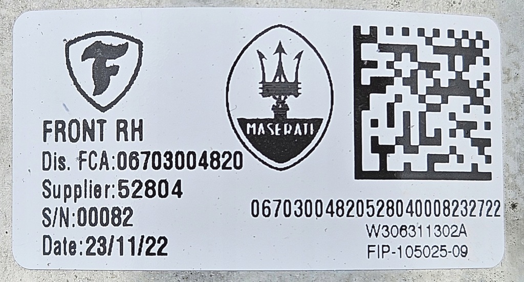 фото №13, Амортизатор правий перед maserati levante grecale 06703004820 7235821604