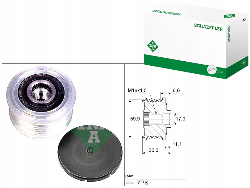 фото №1, Шкив altern ina 535030910 nissan navara pickup 2.5 14- ina