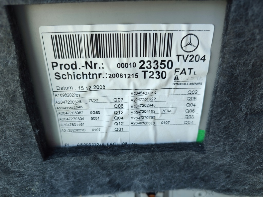 фото №11, Обшивка оббивка двері лівий перед водія mercedes glk x204 europa