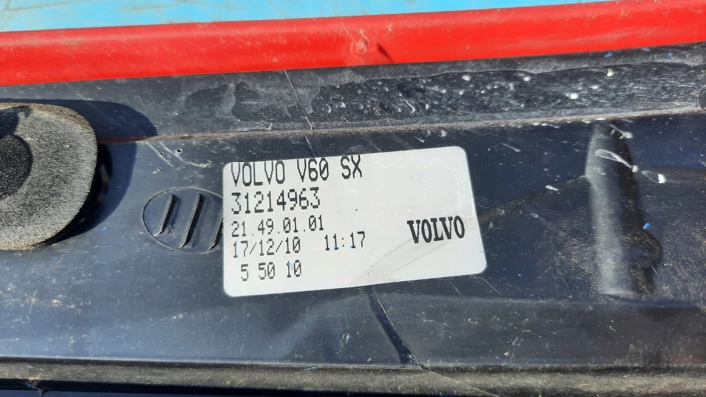 фото №10, Лампа задняя задняя левая 31214963 volvo v60 10-