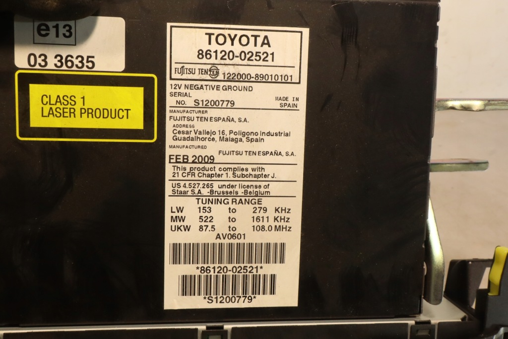 фото №7, Радіо toyota auris i