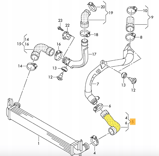 фото №2, Turbo шланг интеркулер skoda rapid roomster