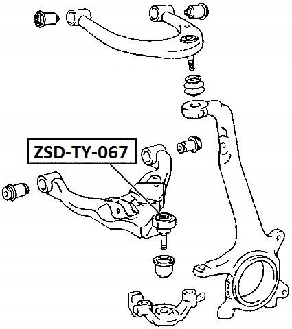 фото №12, Шаровая опора рычаг перед нижний toyota land cruiser 02-