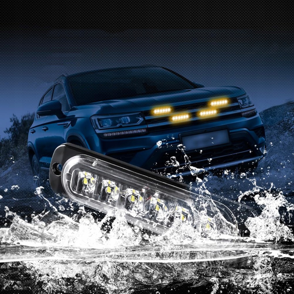 4x 6led лампа помаранчева błyskowa попереджувальна pilot stroboskop programy Київ