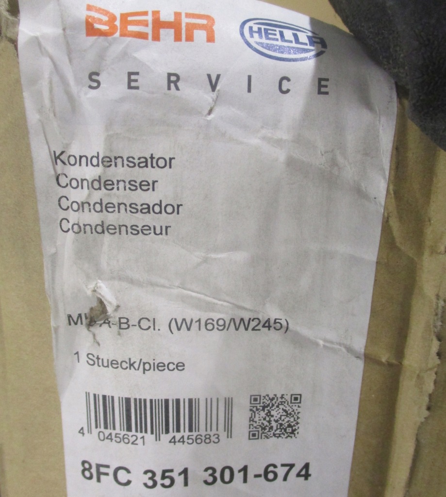 фото №10, Радиатор конденсатор воды кондиционера hella mercedes w169 w245 8fc351301