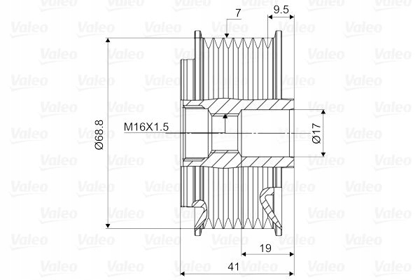Valeo шків генератора hyundai Недорого