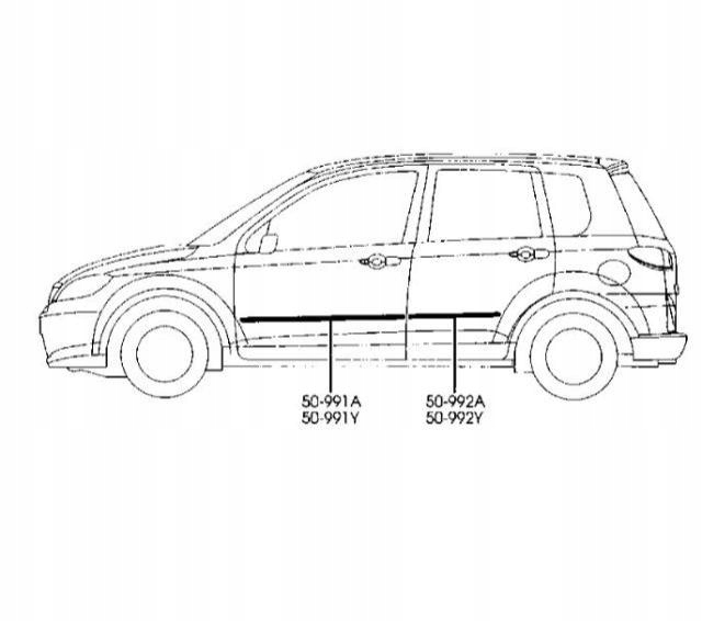 фото №8, Молдинг двері лівий перед mazda 2 dy 03-