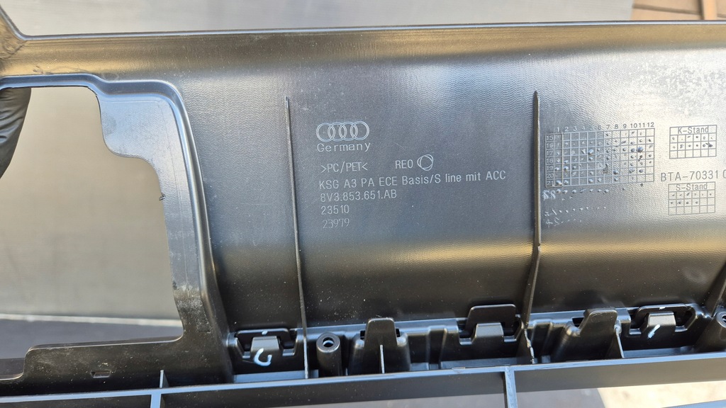 фото №12, Решётка радиатора радиатора решётка радиатора audi a3 8v lift 16-20 радар acc оригинальный номер 8v3853651ab nowa!