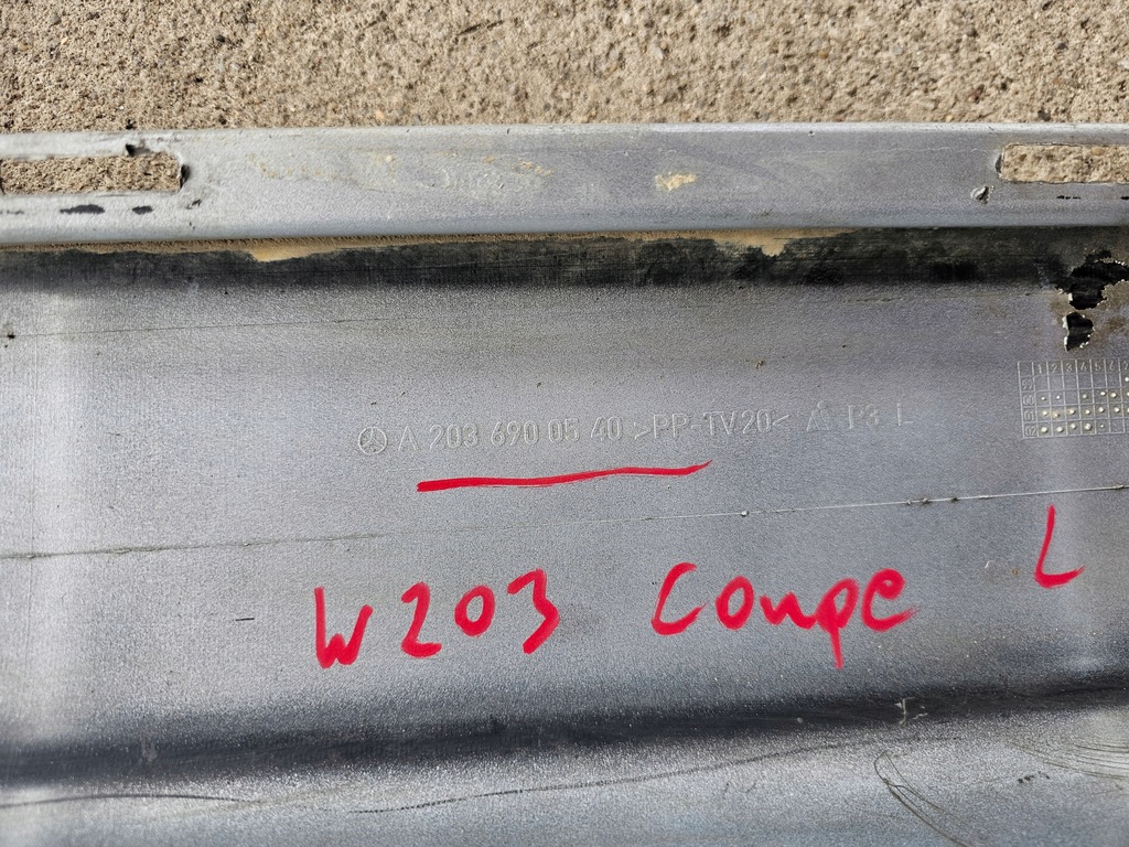 фото №16, Mercedes c-klasa w203 coupe молдинг порог порог левая a2036900540