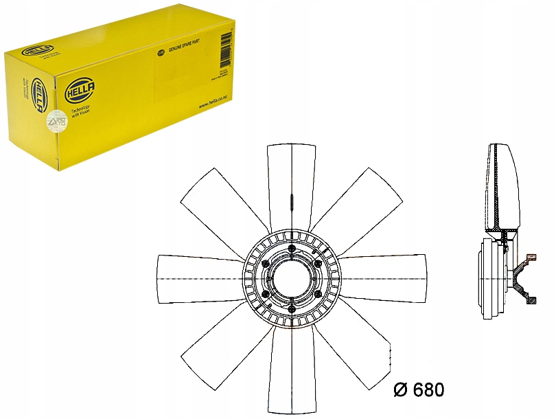 фото №1, Вентилятор радиатора [hella]