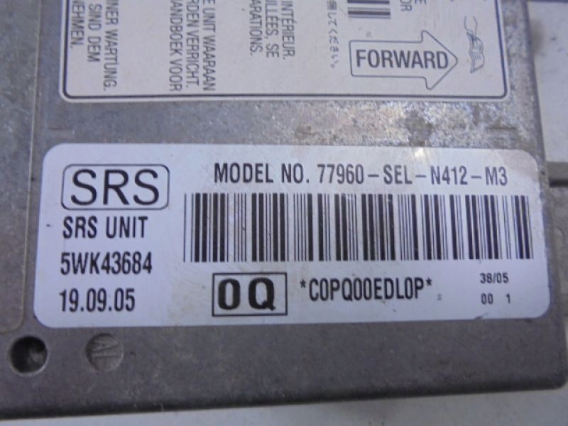 фото №5, Honda city iv модуль подушка безопасности lift 77960seln412m3