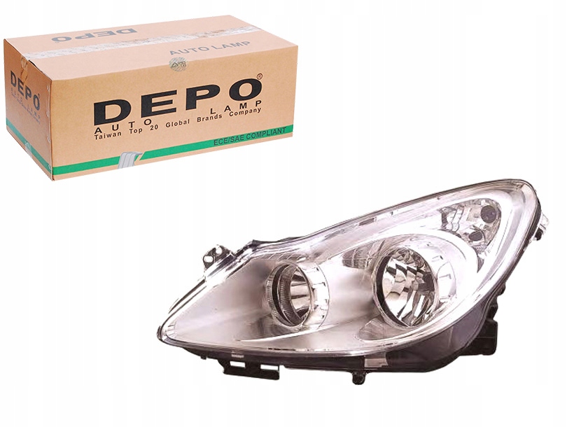 Купить Depo фара opel corsa d 06-14 le h1 h7 хромированные детали