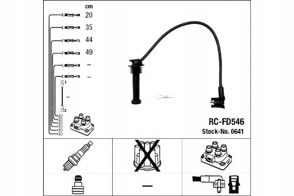 фото №2, Ngk641 набор трубопровод зажигания ford escort cl