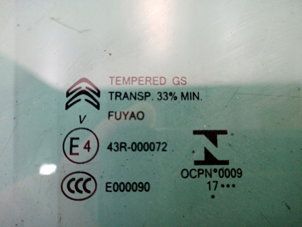 фото №3, Стекло дверь правый задняя citroen c3 aircross 2017r