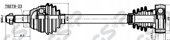 фото №2, Привідні вали привідні gsp 261007