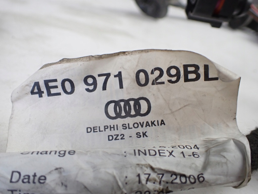 фото №9, Жгут монтажная дверь левый перед audi a8 s8 d3 5.2 короткий 4e0971029bl