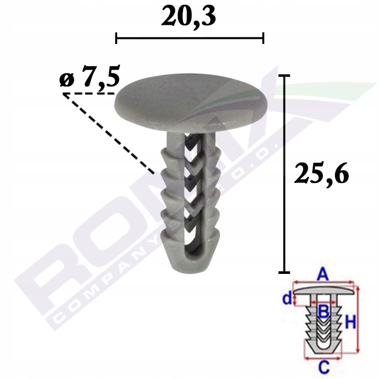 фото №2, Кліпса оббивочний mini r50, r53 , r56 , clubman