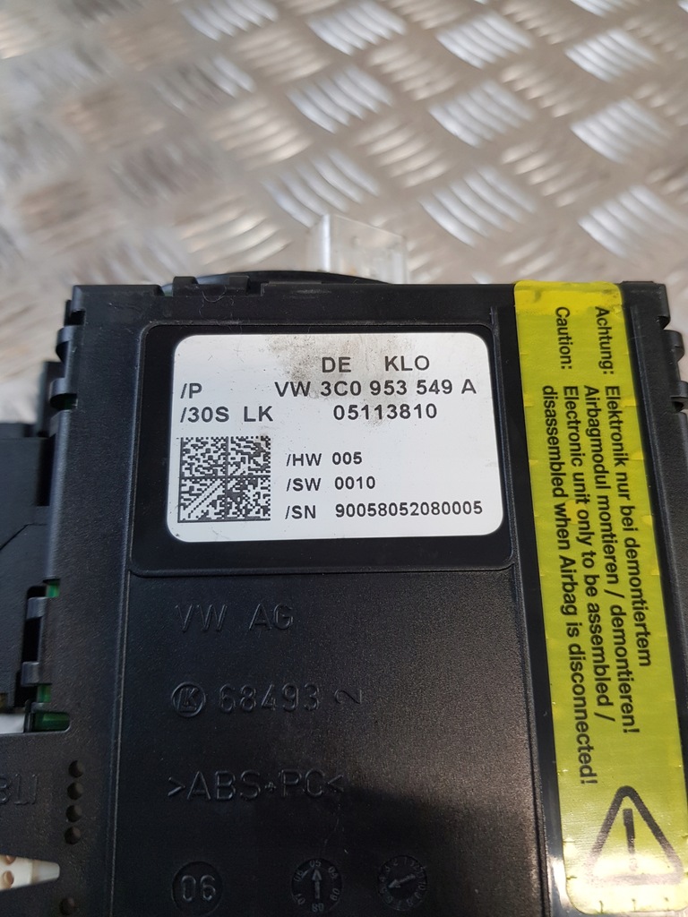 фото №14, Перемикач комбінований стрічка модуль повороту 3c9953513c 3c0959653 vw passat b6