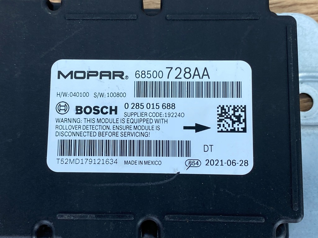 фото №5, Датчик модуль блок управления подушек подушка безопасности dodge ram 1500 2019+