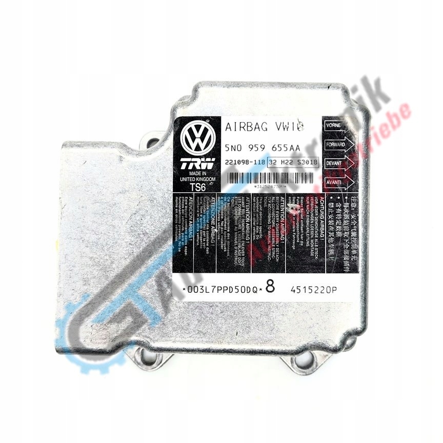 фото №1, Модуль подушка безпеки vw 5n0959655aa