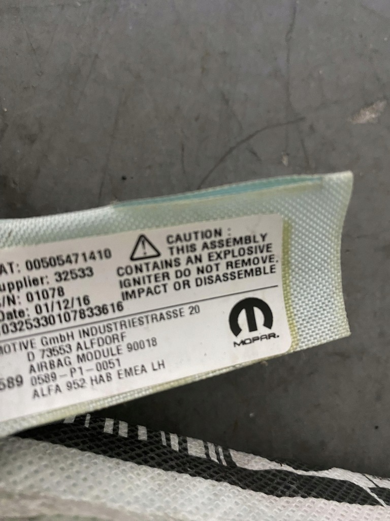 фото №5, Alfa rome giulia шторка безпеки ліва 00505471410