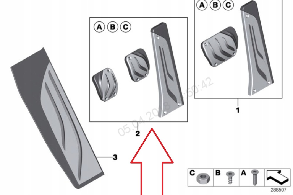 фото №11, Набор накладки na педали bmw 5 f10 m performance 35002232276 2232276