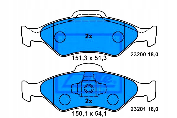 фото №1, Ate гальмівні колодки гальмівні ford fiesta fiesta iv ka mazd