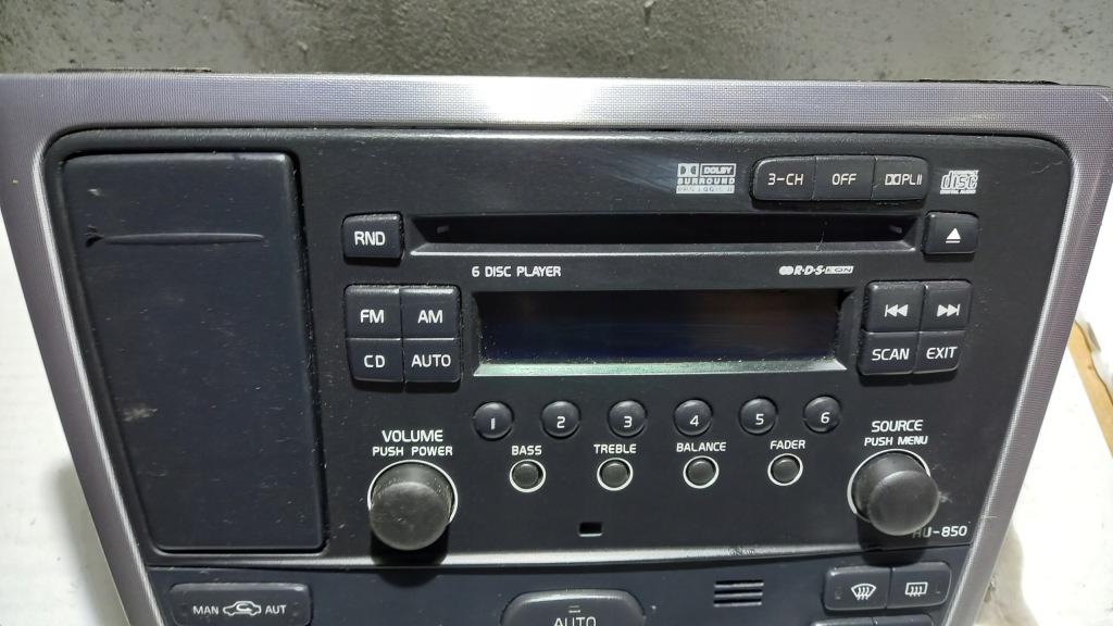 фото №4, Радио hu-850 панель кондиционера volvo s60 lift 04-