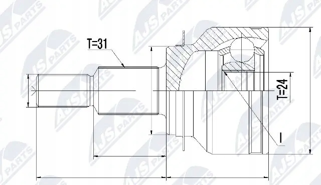 Шрус  піввісь npz-mz-055 nty mazda 6 Ціна